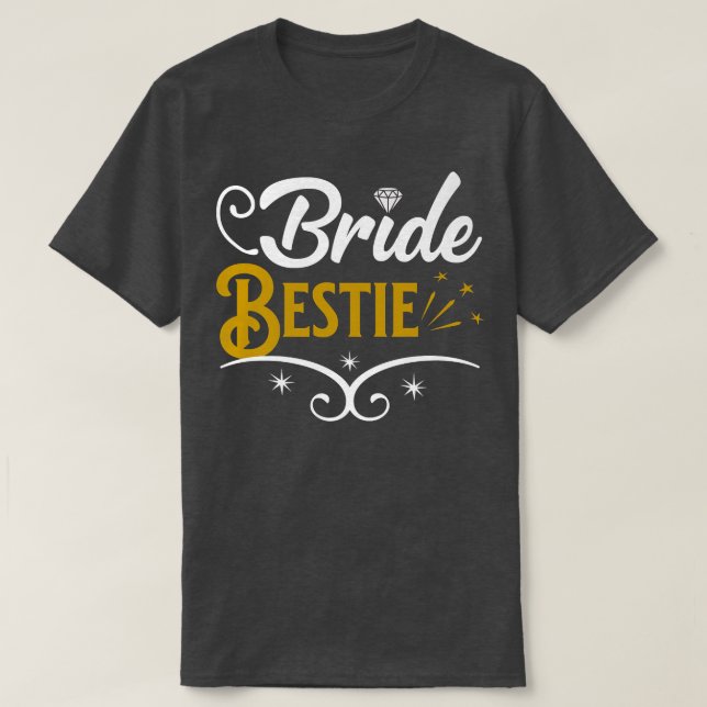 Maid of Honor Bride Bestie Bridal Shower Gifts  T-Shirt (Design vorne)