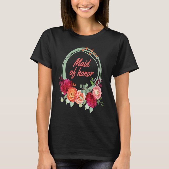 Maid of Honor Cute   for Wedding Party T-Shirt (Vorderseite)