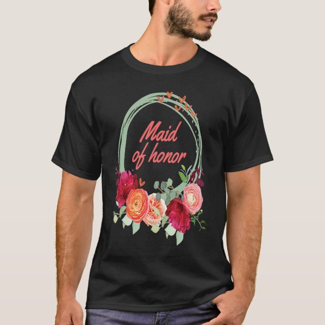 Maid of Honor Cute   for Wedding Party T-Shirt (Vorderseite)