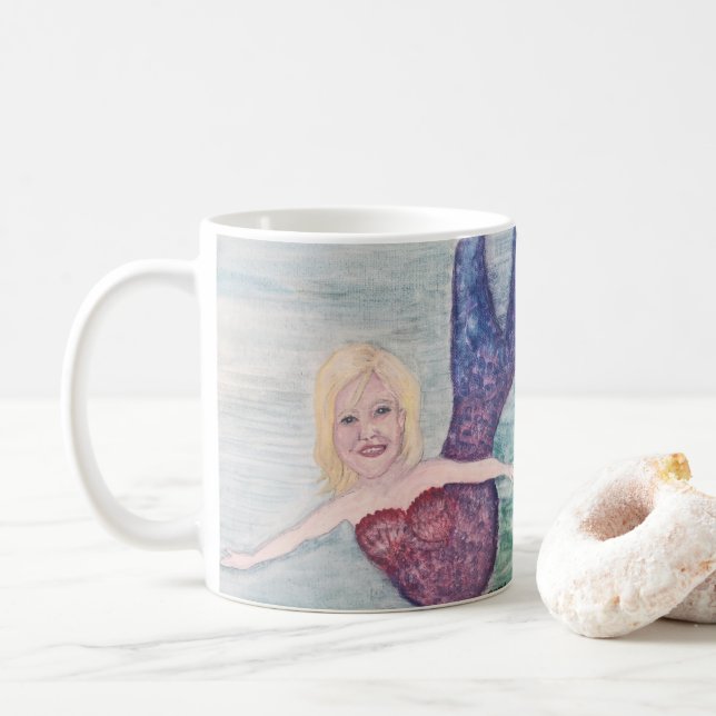 Maid Painting Illustration Kaffeetasse (Mit Donut)