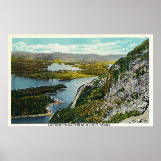 Maiden Cliff View of Lake Megunticook Poster (Vorne)