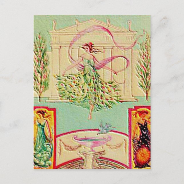 Maiden Goddess Athena Postkarte (Vorderseite)