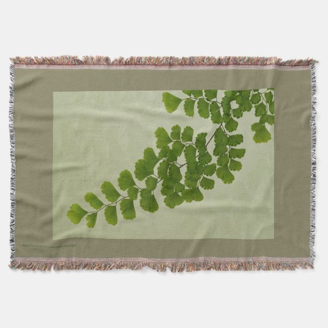 Maiden Hair Fern Frond Decke (Vorderseite)
