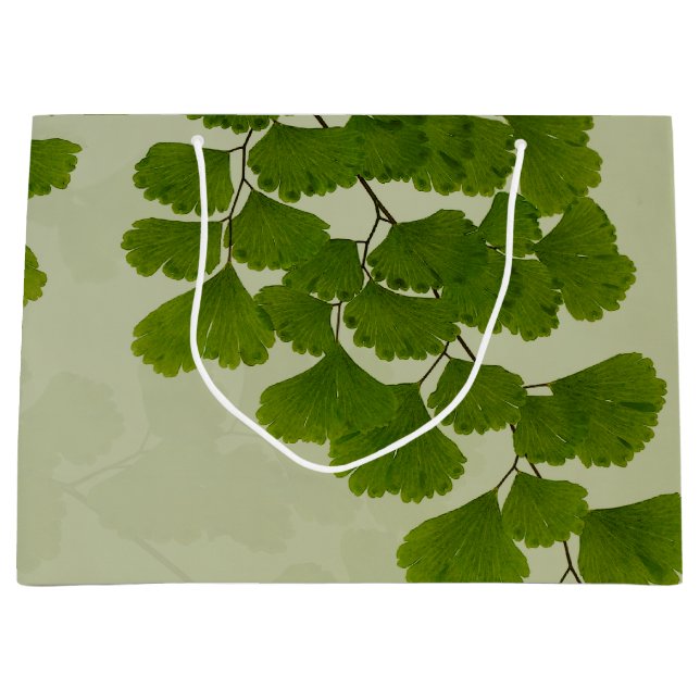 Maiden Hair Fern Frond Große Geschenktüte (Vorderseite)