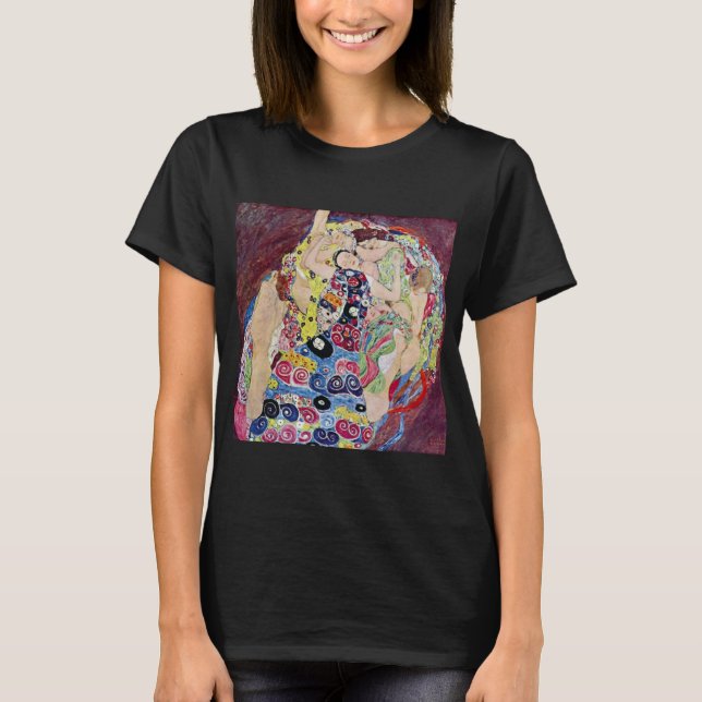 Maiden (Jungfrau), Gustav Klimt, Vintager Jugendst T-Shirt (Vorderseite)