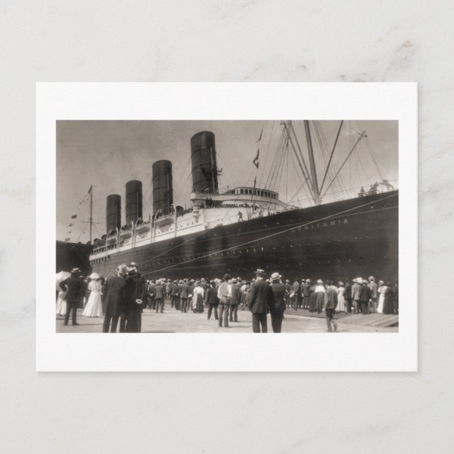 Maiden Voyage of RMS Lusitania, 13. September 1907 Postkarte (Vorderseite)