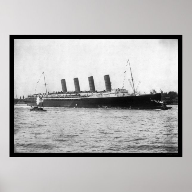 Maiden Voyage of the Lusitania 1907 Poster (Vorne)