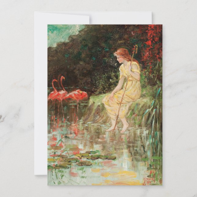 Maiden with Flamingos | Frederick Stuart Church (Vorderseite)