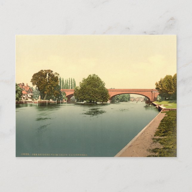 Maidenhead RailBridge, Berkshire, England Postkarte (Vorderseite)