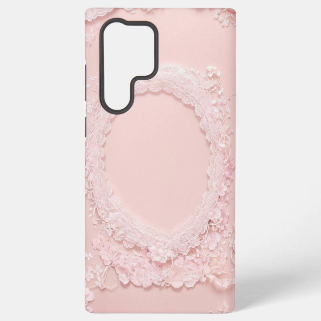 Maiden's Dream Cherry Blossom Lace Oval Phone Case Samsung Galaxy Hülle (Rückseite)
