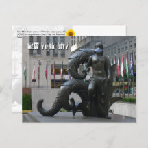 Maidin mit Gesichtsmaske - NYC H Postkarte