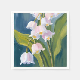 Maiglöckchen | Aquarellblume Serviette