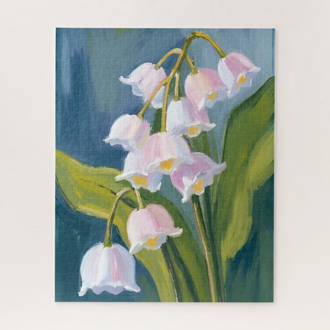 Maiglöckchen | Aquarellmalerei von Blumen Puzzle (Vertikal)