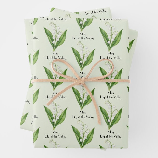 Maiglöckchen-Blumen Geschenkpapier Set (Beispiel)