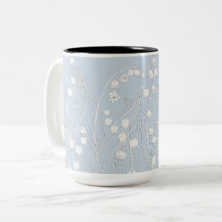 Maiglöckchen-Blumen-Tasse in dreidimensionaler Dar Zweifarbige Tasse