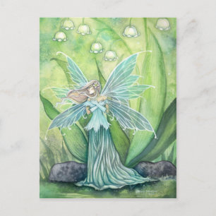 Maiglöckchen-Blumenfee-Postkarte Postkarte
