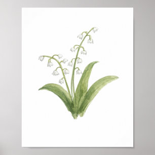 Maiglöckchen-Blumenmalerei Poster