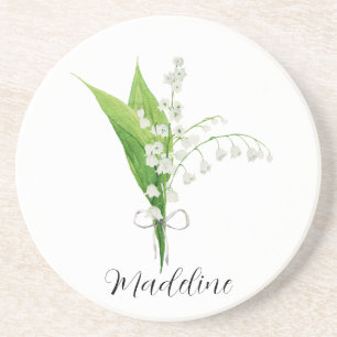 Maiglöckchen-Blumenmuster Getränkeuntersetzer