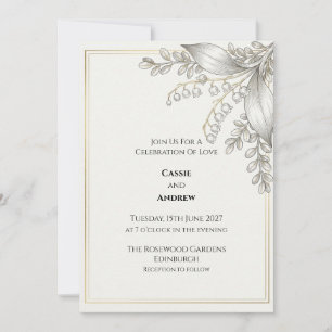 Maiglöckchen-Botanische Hochzeitseinladung Einladung