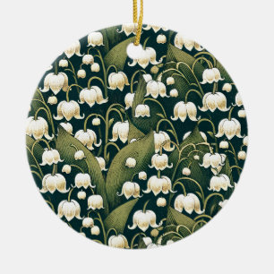 Maiglöckchen-Herz-Kranz                    Keramik Ornament