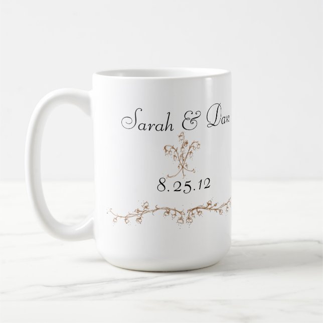 Maiglöckchen-Hochzeit Tasse (Links)