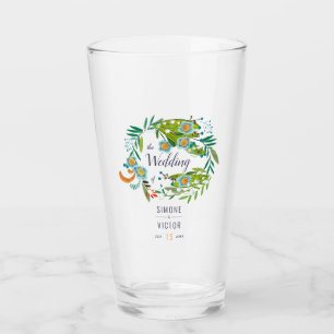 Maiglöckchen-Hochzeitsgeschenk Pint-Glas Blumen Glas