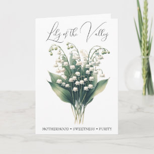 Maiglöckchen Mai-Geburtsblume Geburtstagskarte Karte