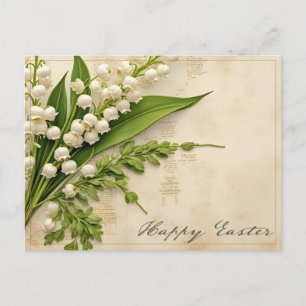 Maiglöckchen-Ostergruß elegant Postkarte