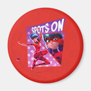 Maikäfer   Felder auf Lila Grafik Magnet