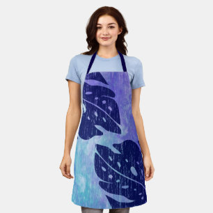 Maikai Hawaiian Monstera Blatt Tie-Dye Lila Schürze