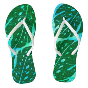 Maikai Hawaiian Monstera Leaf Krawatte-Dye Blend Flip Flops