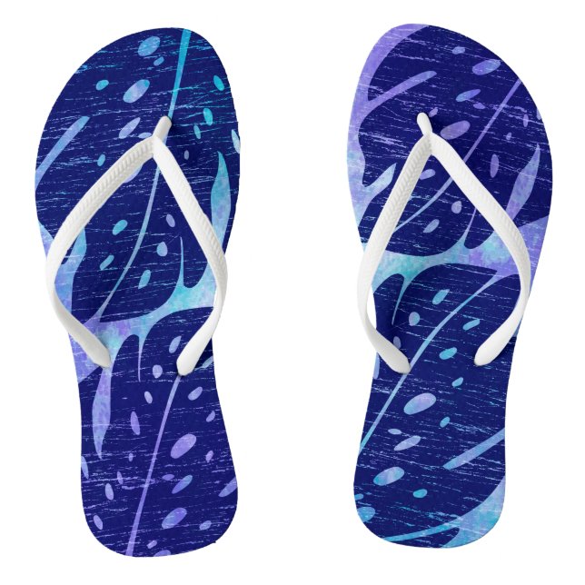 Maikai Hawaiian Monstera Leaf Krawatte-Dye Blend Flip Flops (Fußbett)