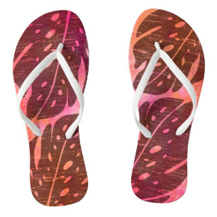 Maikai Hawaiian Monstera Leaf Krawatte-Dye Blend Flip Flops