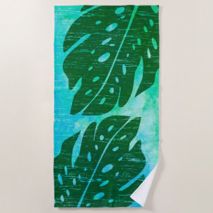Maikai Hawaiian Monstera Leaf Krawatte-Dye Blend G Strandtuch