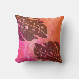 Maikai Hawaiian Monstera Leaf Krawatte-Dye Blend Kissen