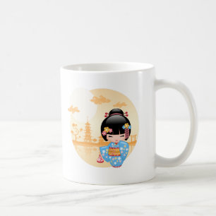 Maiko Kokeshi Puppe - niedliches japanisches Kaffeetasse
