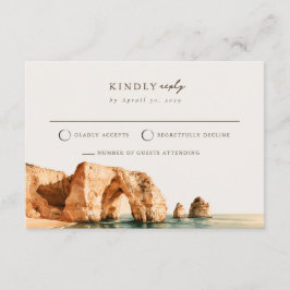 Mail Back Seafoam Teal Algarve Küste RSVP Karte