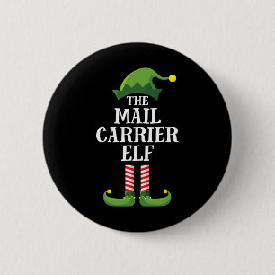 Mail Carrier Elf Matching Family Group Weihnachten Button