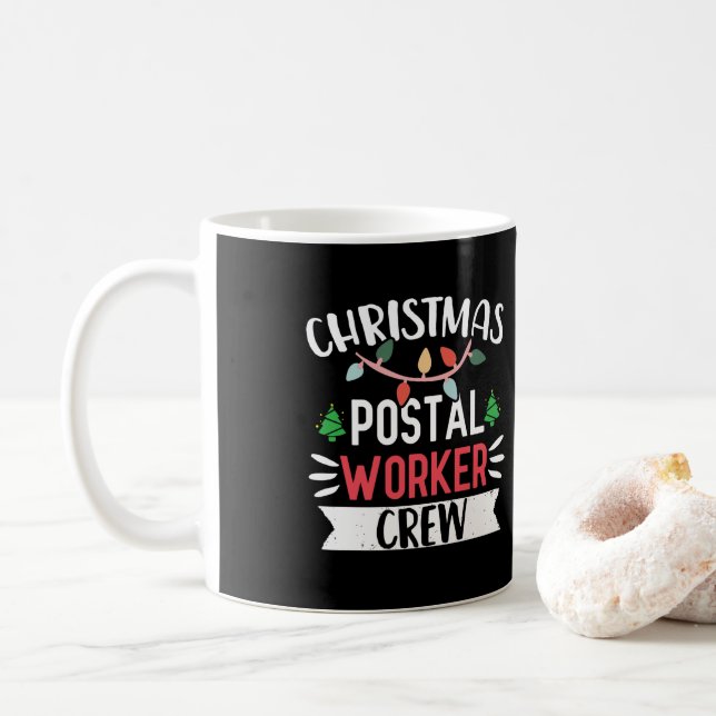 Mail Carrier Mailman Christmas Postal Crew Kaffeetasse (Mit Donut)