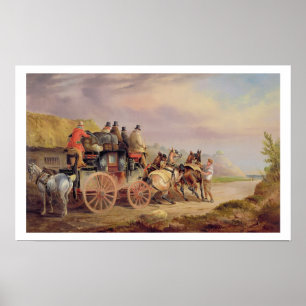 Mail Coaches on the Road: The 'Quicksilver' Devonp Poster