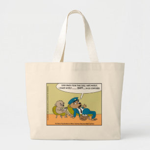 Mail Hund in Therapy Funny Offbeat Cartoon Geschen Jumbo Stoffbeutel