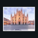 Mailand Italien Duomo di Milano Kunst, Dichtung un Postkarte<br><div class="desc">Vintag,  Retro,  Reisen,  modern,  Aquarell,  Classic,  Mailand Italien,  Duomo di Milano,  Milano,  Italien,  Mailand, </div>