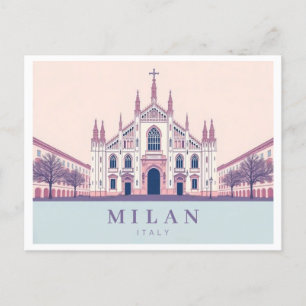 Mailand Italien Duomo di Milano Pastel Travel Postkarte
