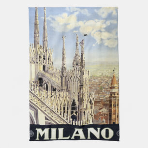 Mailand Italien Gotische Kathedrale Duomo Vintage  Geschirrtuch