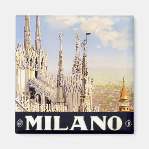 Mailand Italien Jahrgang Reise Magnet