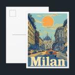 Mailand Italien Kunst, Dichtung und Musik Postkarte<br><div class="desc">Mailand Italien Art Vintage Reiseanleitung</div>