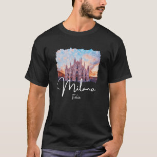 Mailand Italien Malerei Souvenir T-Shirt