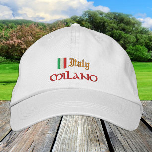 Mailand & Italien Mode / Patrioten der italienisch Bestickte Baseballkappe