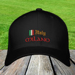 Mailand & Italien Mode / Patrioten der italienisch Bestickte Baseballkappe<br><div class="desc">Stickereihats: Italien & Mailand,  Italienische Fahne-Fashion-Baseball / LKW-Hüte für italienische Patrioten - Liebe mein Land,  Reisen,  Urlaub / Sportfans</div>
