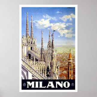 Mailand Italien Reiseplakat Poster